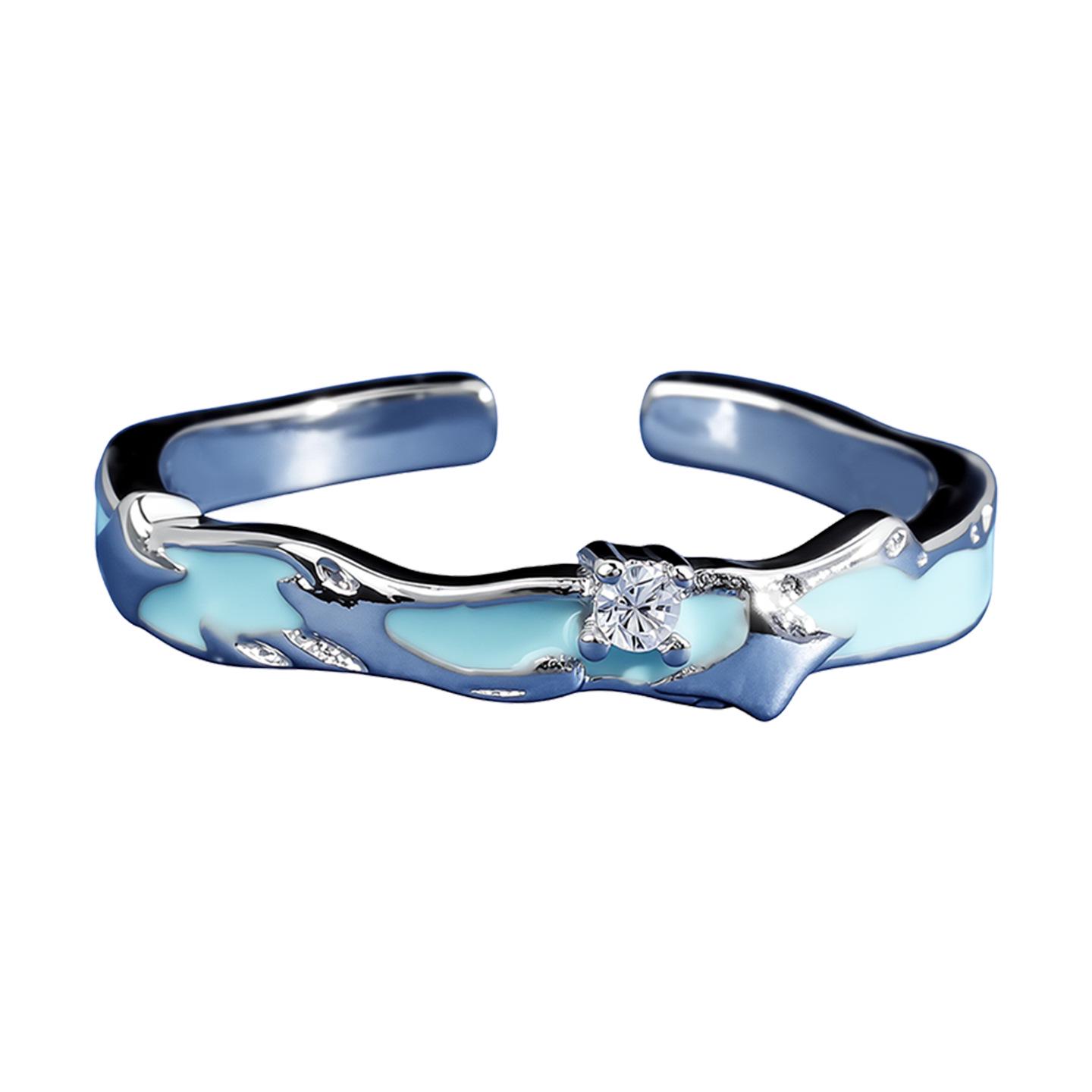 Starlight Open Couple Rings: Men s  Women s Set - Perfect 2024 Birthday Gift for Girlfriend Adjustable Opening
