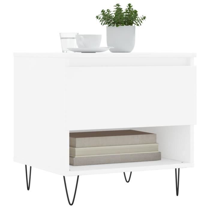 VidaXL Coffee Tables 2 Pcs White 50x46x50 Cm Engineered Wood 830909