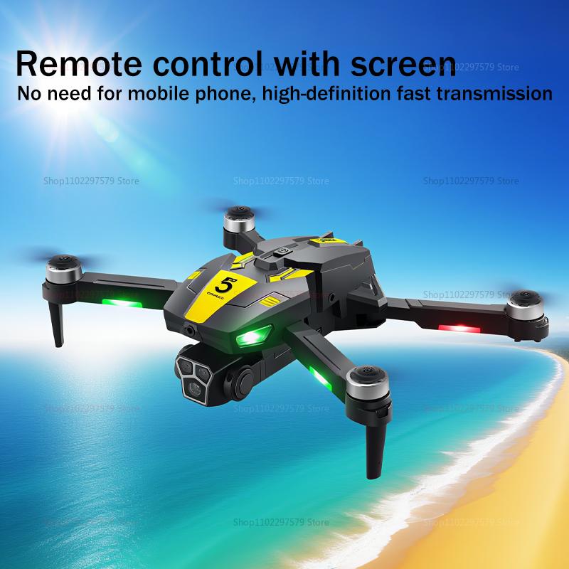 2025 New M5S Drone With Screen Controlled 8K Dual Camera Aerial Photography Obstacle Avoidance Brushless RC Quadcopter Boys Toys