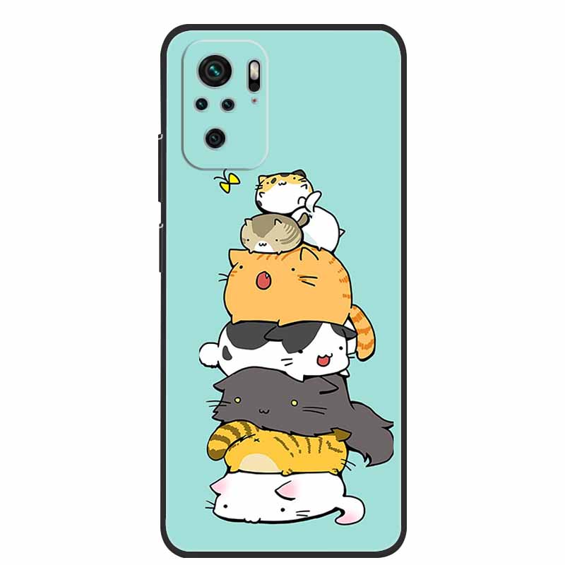 Für Xiaomi Poco M5s Hülle Luxus TPU Weiches Silikon Handy Rückseite für PocoM5s Stoßfest Blumen Niedliche Cartoon Blumen Neue Hülle