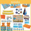 Exquisite Blippi Toy Party Supplies Plates Cups Straw Banner Balloons