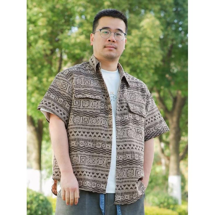 Retro Shirt Men'S Summer Outfit Hong Kong Style Student Loose And Niche Design Fun New Men'S Top For Outdoor Wear 2024