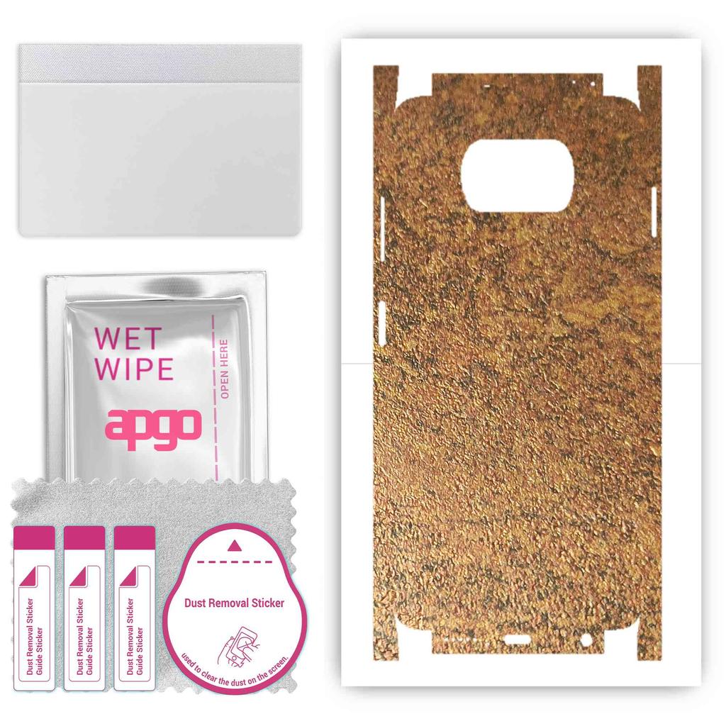 apgo Adesivo Protettivo Skin per retro+lati compatibile con Xiaomi Poco X3 NFC, Pellicola Avvolgente Totale, Pellicola, Vinile - Motivo Rame Arrugginito