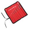 9pcs Roll Pin Punch Set Hardened Steel Removing Pin Punch Tool with Red Storage Pouch For Watch Repair Jewelry Craft
