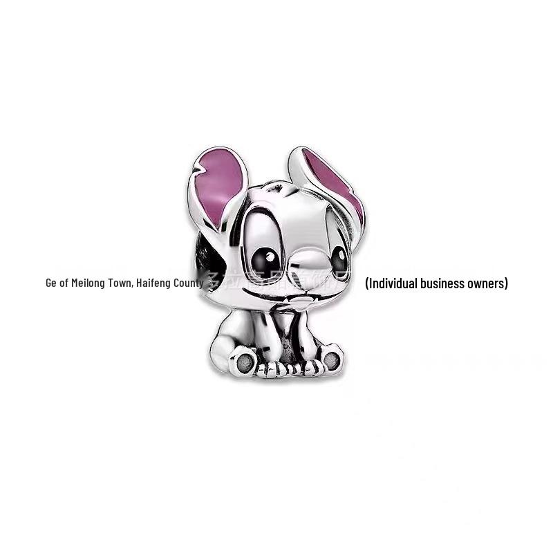 Panjia Srebro S925 Uroczy Kreskówkowy Anime Koralikowy Wisiorek Bransoletka Akcesoria