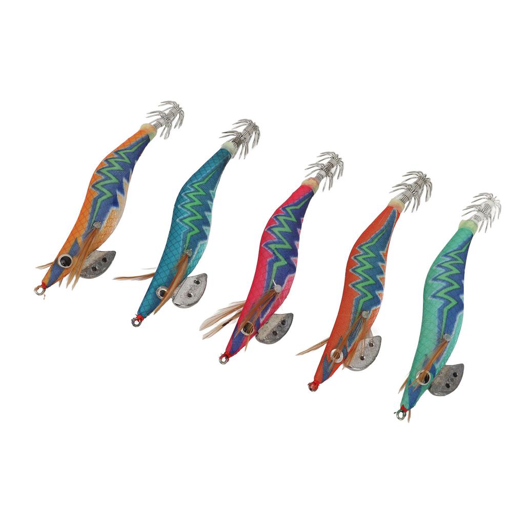 5PCS Shrimp Lure Luminous Baits Plastic Artificial Jig Hooks Fishing Tackle for Freshwater Saltwater Fishing Outdoor Type 2.5