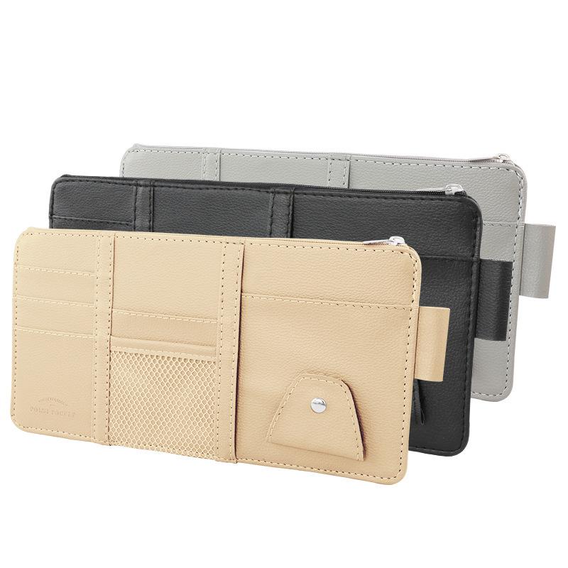 Multi-Functional Car Sun Visor Organizer: Glasses, Cards & Documents Holder