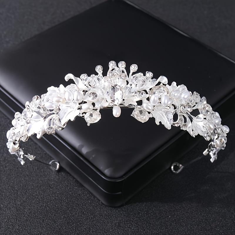 Silberne Kristall Diademe und Kronen Haarreif für Damen Party Braut Hochzeit Haarschmuck Schmuck Krone Diadem Haarreif Geschenk