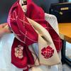 Elegant Women Camellia Soft Pashmina Scarf Long Shawl Wraps Autumn Winter Neckerchief Spring Summer Travel Cape Echarpe