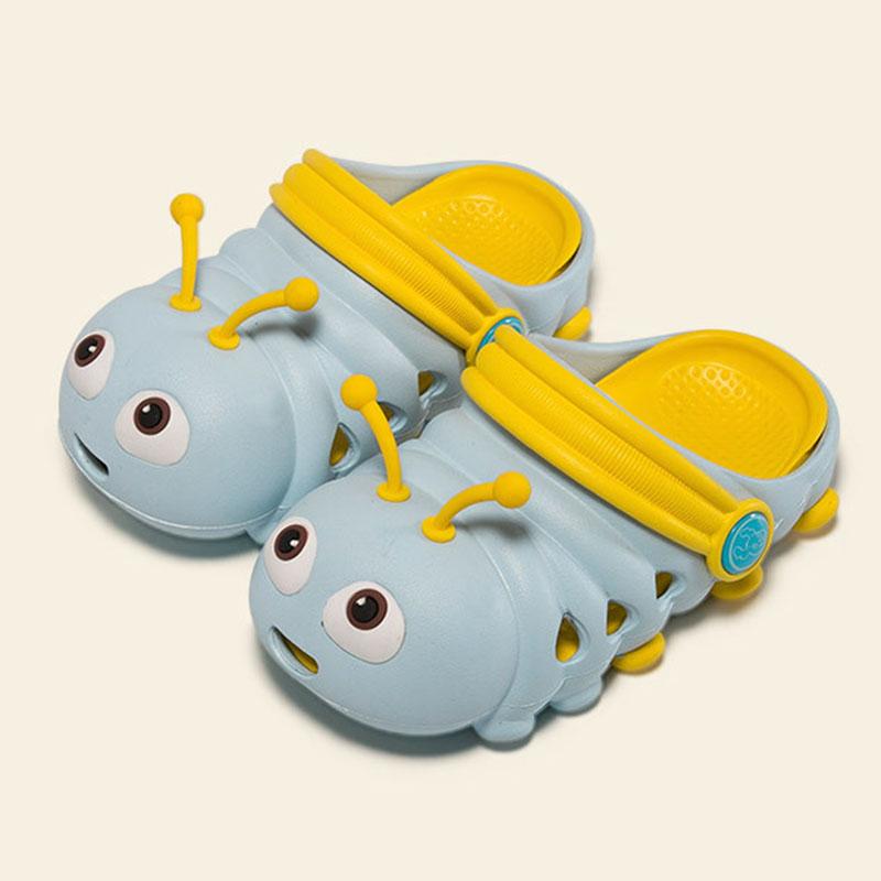 Children's Sandals Soft Toe-wrapped Lovely Cartoon Caterpillar EVA Non-slip Cozy Breathable Easy Washing Light Elastic Sandals