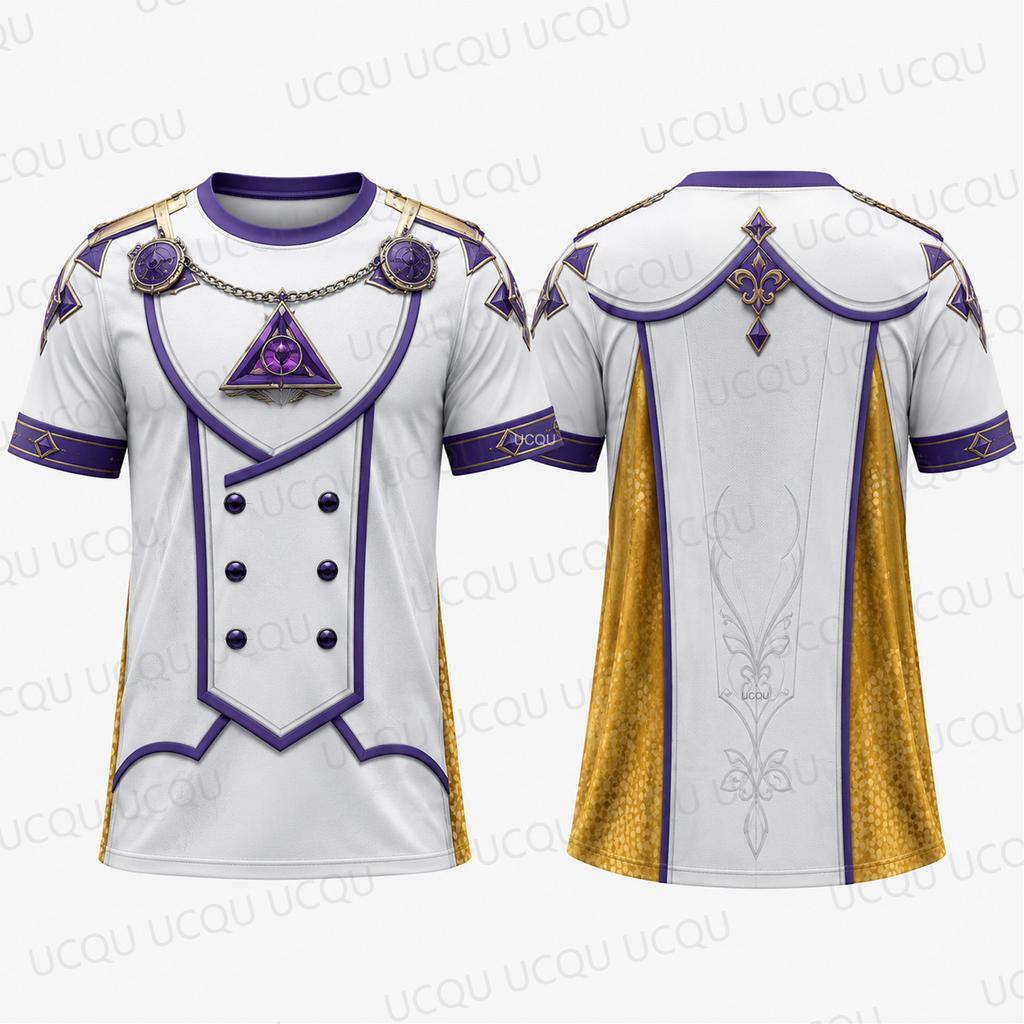 Summer Men Cosplay 3D Printed Crew Neck T-Shirt