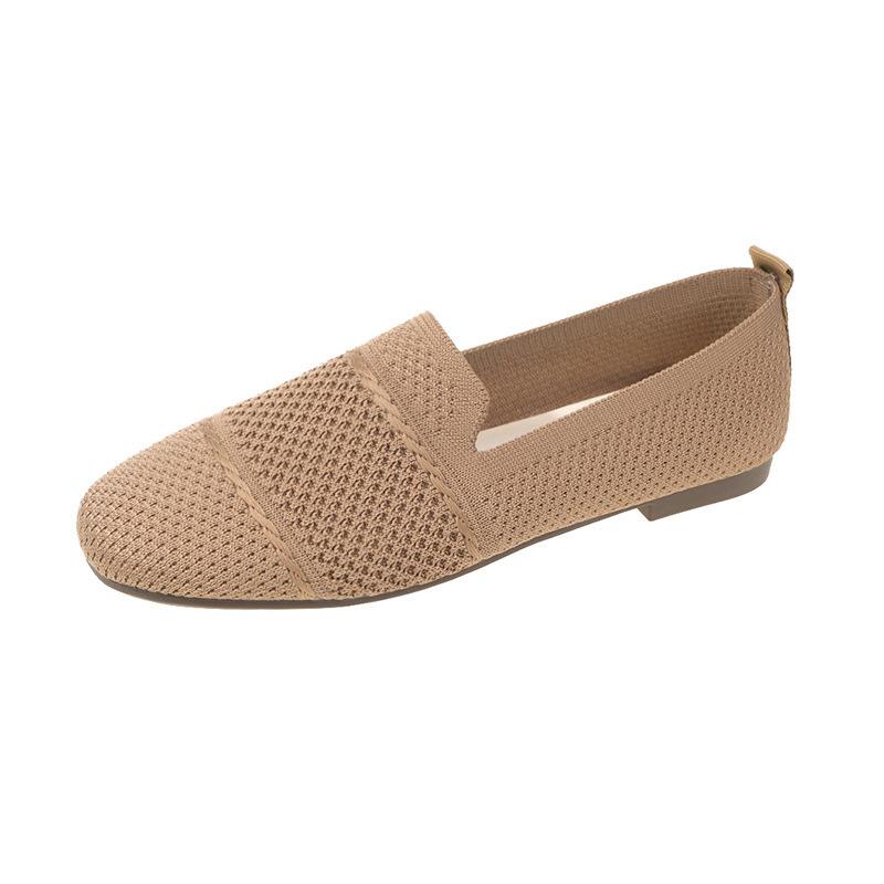 Summer flat-soled single shoes women's spring and autumn new shoes round head one-pedal shoes