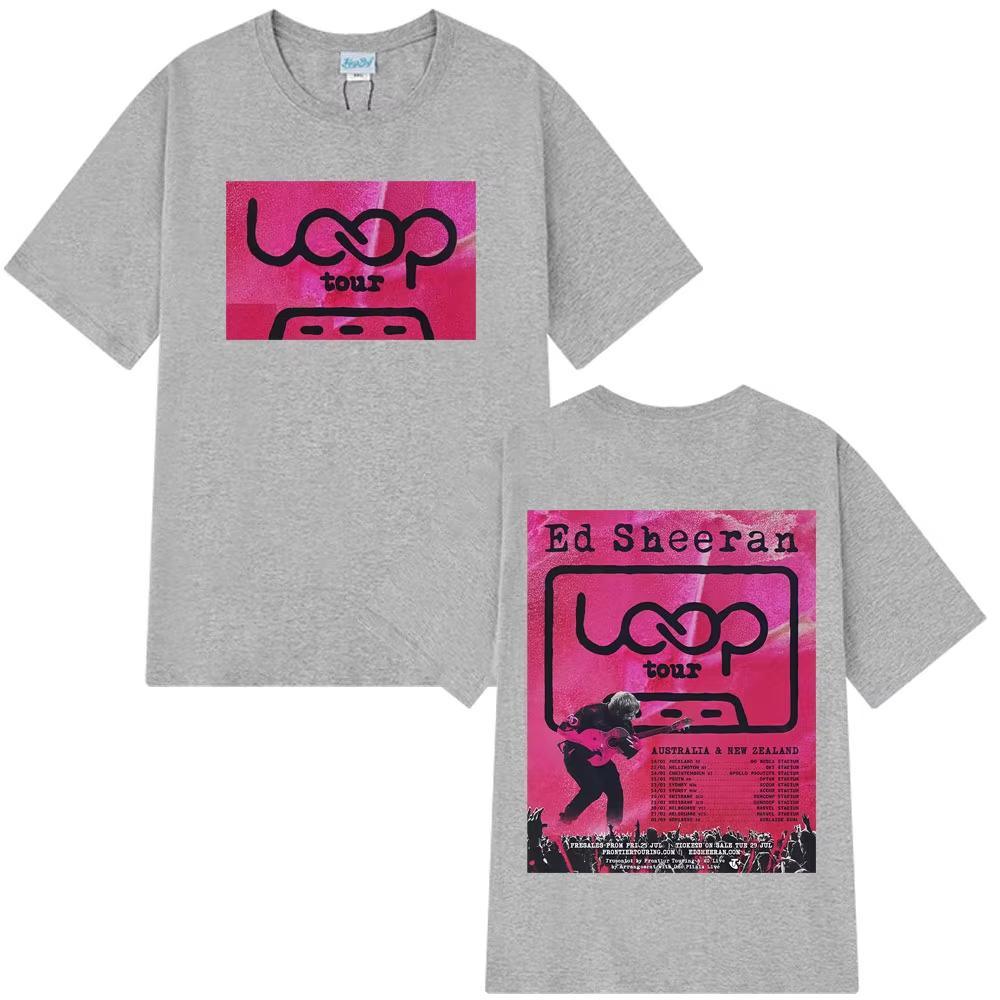 Ed Sheeran Loop Tour Australia and New Zealand 2026 Tour T Shirt Men's Women Aesthetic T-shirts Summer Casual T-shirts Fan Gifts