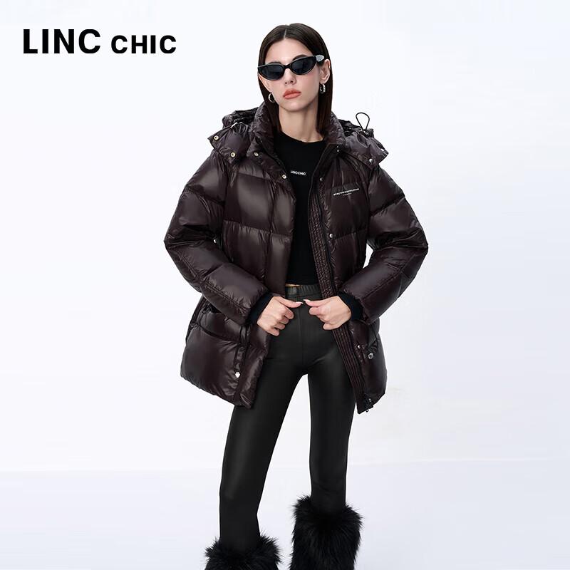 Jinyujie Damen 2024 Winter Kurze Daunenjacke