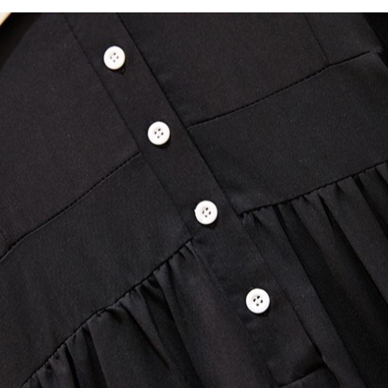 L~4XL Vestido de Mujer Doble Lado para Usar Talla Grande Cintura Vestido de Verano para Mujer Nuevo Estilo Mujeres Gordas Vestido Francés de Doble Cara