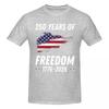 Unisex American 250 Anniversary USA Trending T Shirt Vintage Oversized Cotton Crewneck Custom Sleeve Unisex T Shirt