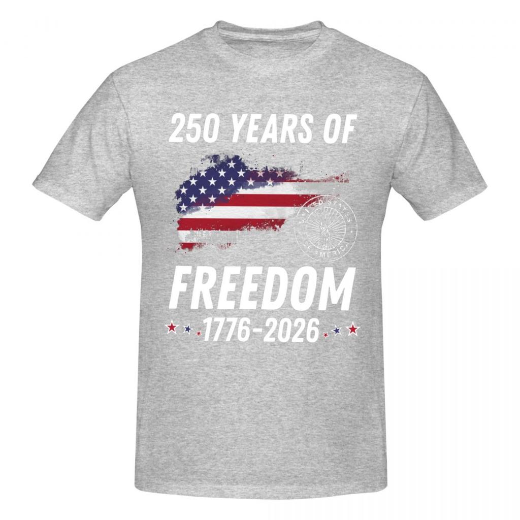 Unisex American 250 Anniversary USA Trending T Shirt Vintage Oversized Cotton Crewneck Custom Sleeve Unisex T Shirt