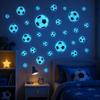 Glow In The Dark Cartoon Football Stickers Luminous Football Sticker Birthday Party Supplies