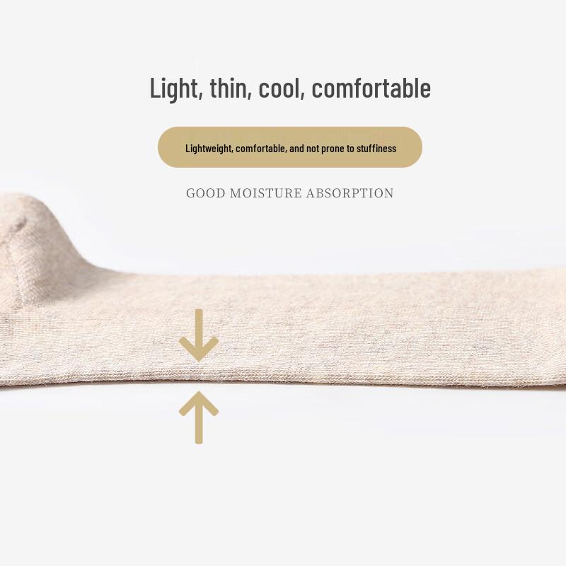 Langsha Men's Pure Cotton Ankle Socks (5-6 Pairs)