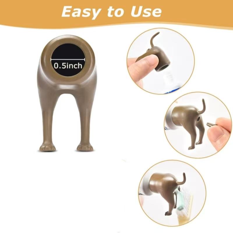 Poop dog toothpaste toe hat children's fun spoof toothpaste set squeeze toothpaste artifact head brushing toy