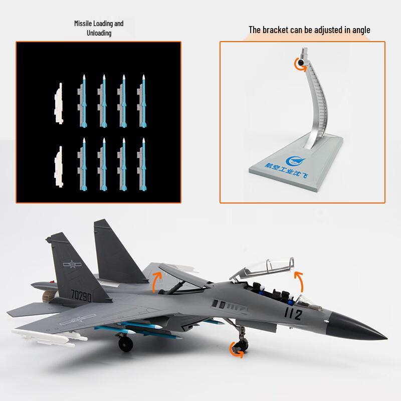 Linpan Alloy J-16 Fighter Jet Model (1:72 Scale) 1:72 Scale