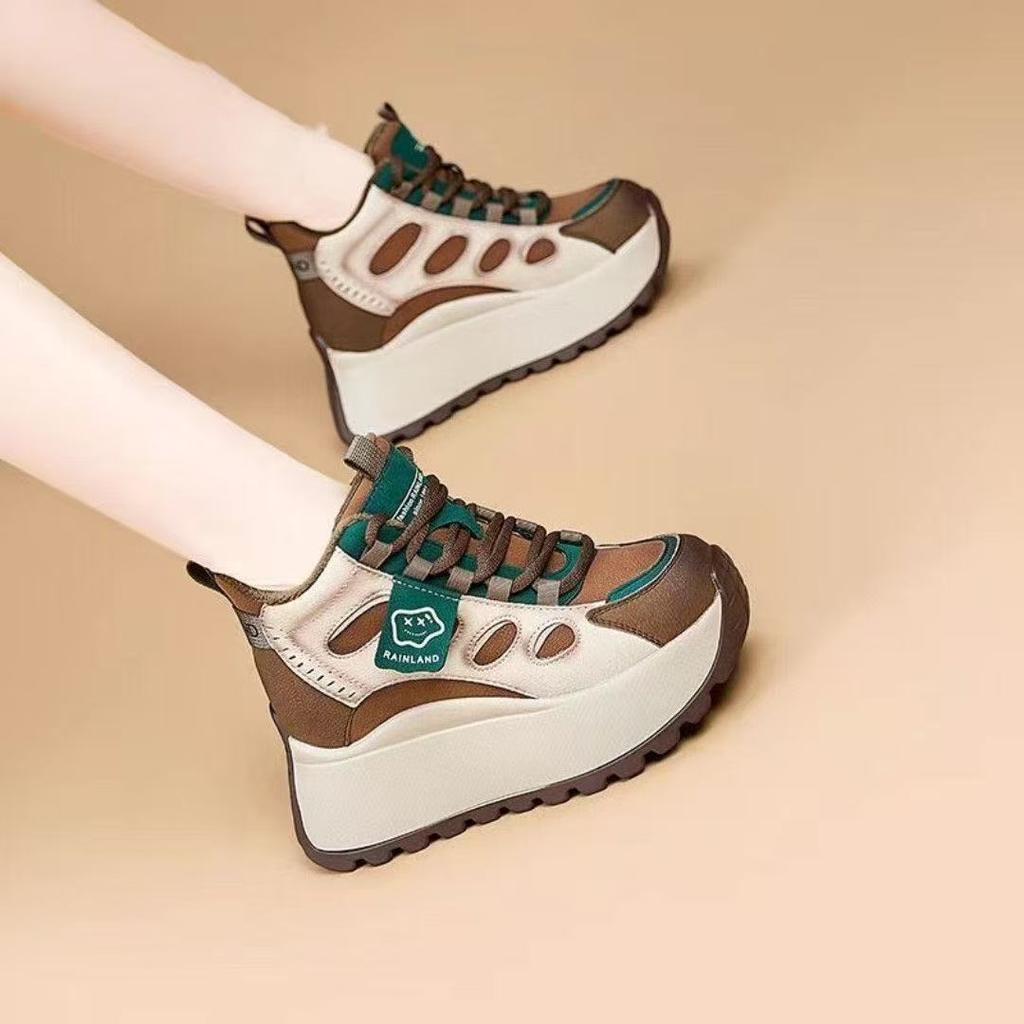 Dad shoes high-top shoes spring new thick-soled heightening sports and leisure shoes