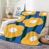 Classic motif A-Abstract Floral Throw Lightweight 240g Flannel Blanket Soft Skin-friendly for Summer Cooling