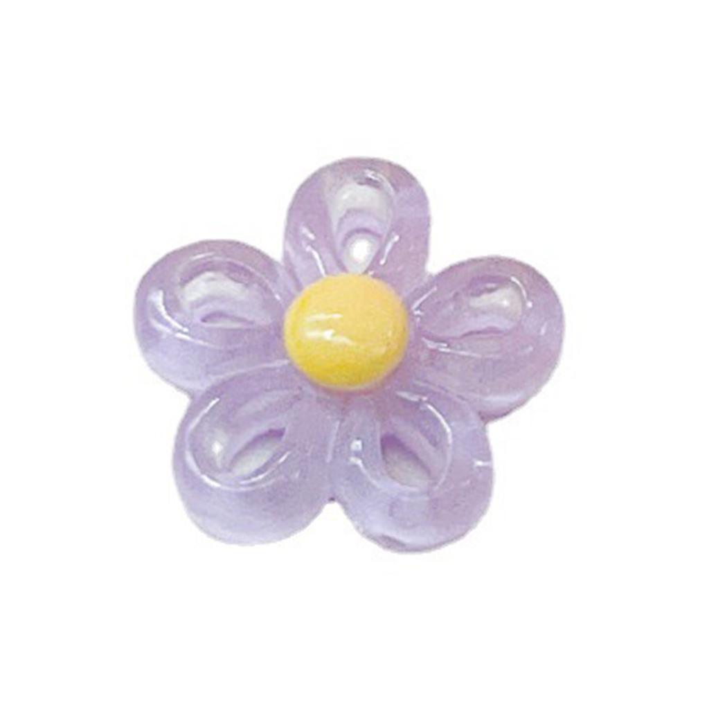 Bunte Hohlblumen-Anhänger Halskette Armband Schmuckherstellung Handgemachte Bastelartikel DIY-Zubehör 23x23mm 5 Farben
