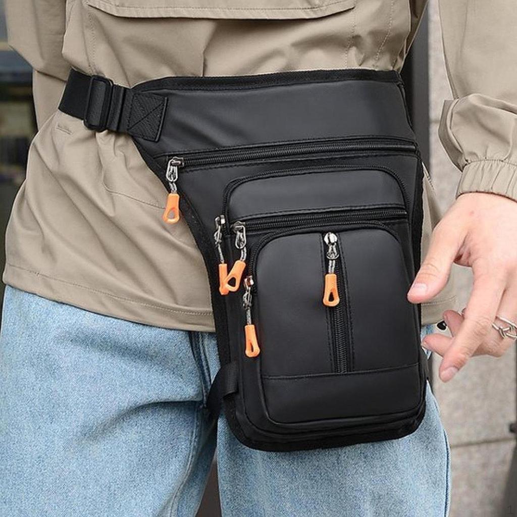 Men Waist Bag Crossbody Fanny Pack Motorcycle Drop Leg Multifunctional Portable Hip for