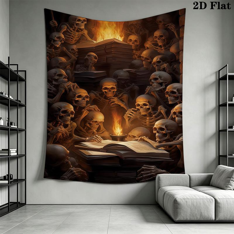 Dark Fantasy Skull Tapestry Tapestry Background Cloth Wallmounted Homestay Soft Decoration Tapestry Work Of Art Background Cloth