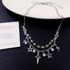 Women's Luxury Zircon Star Double-Layer Necklace - Versatile, Fashionable Clavicle Chain