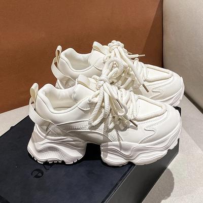 Fashion 2024 Designer Platform White Sneakers Men Thick-soled Shoes Unisex Casual Sneakers Lightweight Trend Men Height Increasing Shoes