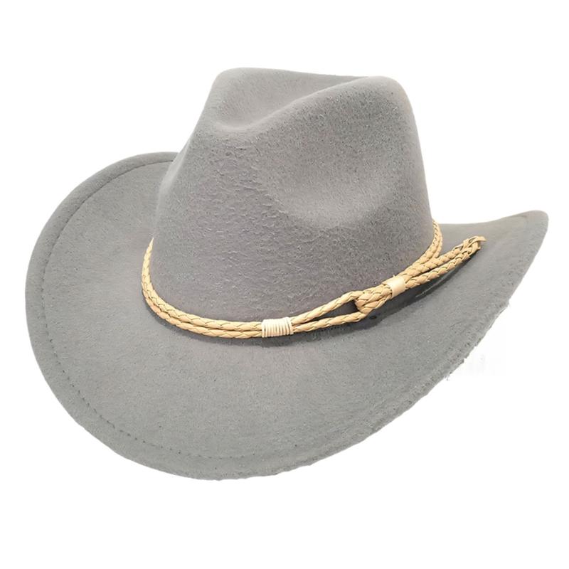 Cappelli da Cowboy Occidentali Classici Stile Unisex Elegante Per Attività All'Aperto e Abbigliamento Casual Fibra di Poliestere