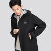 Skechers Minimalist Letter Comfortable Casual Hooded Waterproof Windproof Sun Protection UPF50+ Jacket Unisex Jacket Carbon-Black L424U189-0018