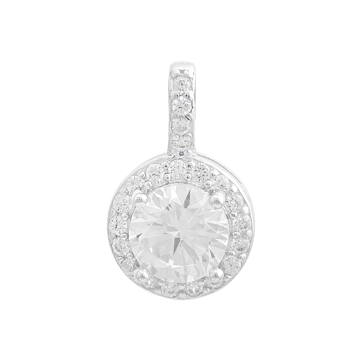 

Silver pendant with cubic zirkonia (2191698) білий
