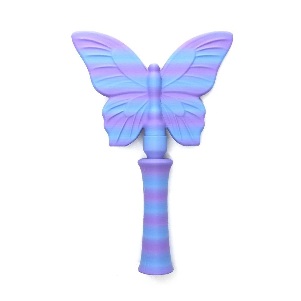 Odnímatelný 3D tištěný kouzelný hůlka Tap to Pay Přenosný držák na kouzelnou hůlku ve tvaru motýla Dárek pro dívky