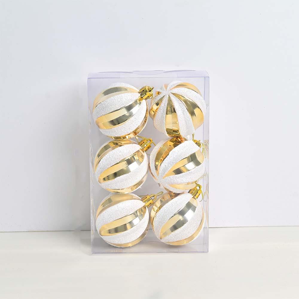 6pcs Plastic Painted Christmas Balls Pendant Merry Christmas Decor  Merry Christmas Decoration