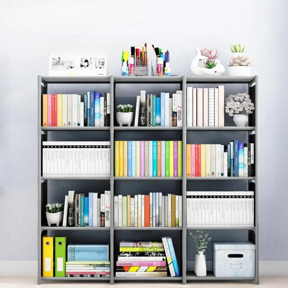 DIY Bookshelf Multi-layer Book Organizer Debris Rack Shelf Home Decor Storage Locker Portable Multi-layer Easy Assembly Bookcase