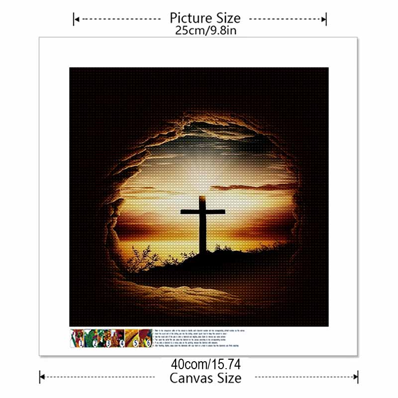 New Arrival 5D DIY Full Circle Diamond Painting "Cross" Embroidery Cross Stitch Home Decor Gift