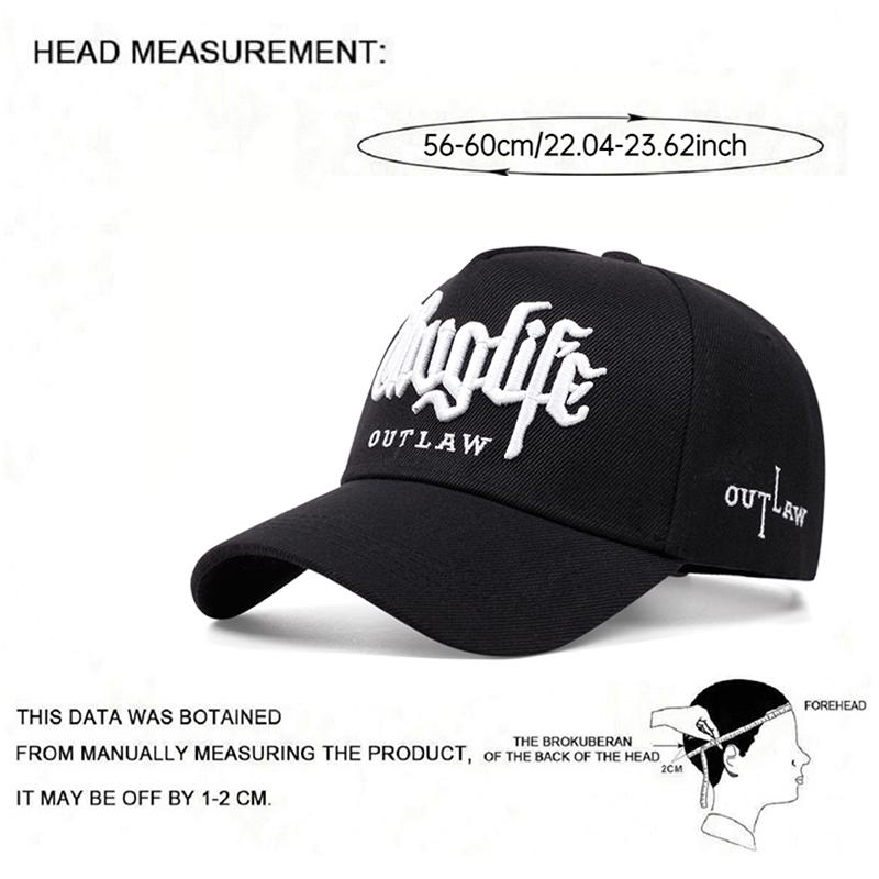 Simple And Fashionable New Baseball Hat Riot Life Embroidered Street Hip Hop Hat Daily Life Leisure Decoration Sunshade Hat