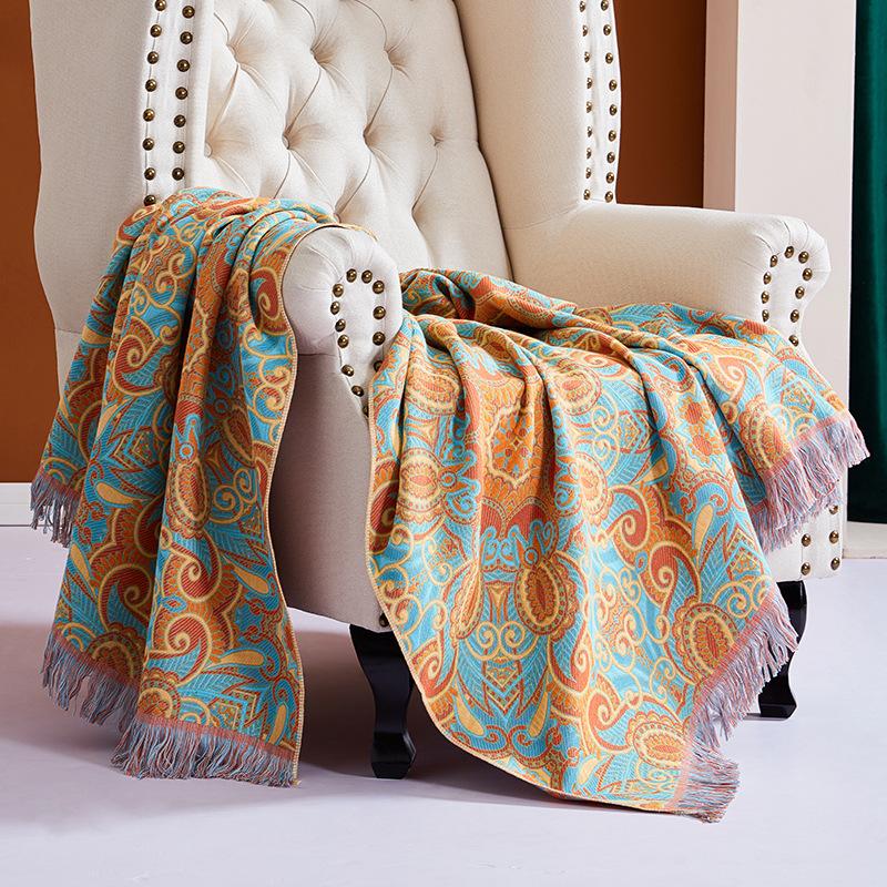 

Household Woven Jacquard Bath Towel Casual Blanket Fashionable Cotton Multifunctional Blanket 110x210cm 110x210cm