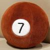 Simulated Billiards Plush Pendant: White Ball & Black 8 Ball Fun Ornament Set.