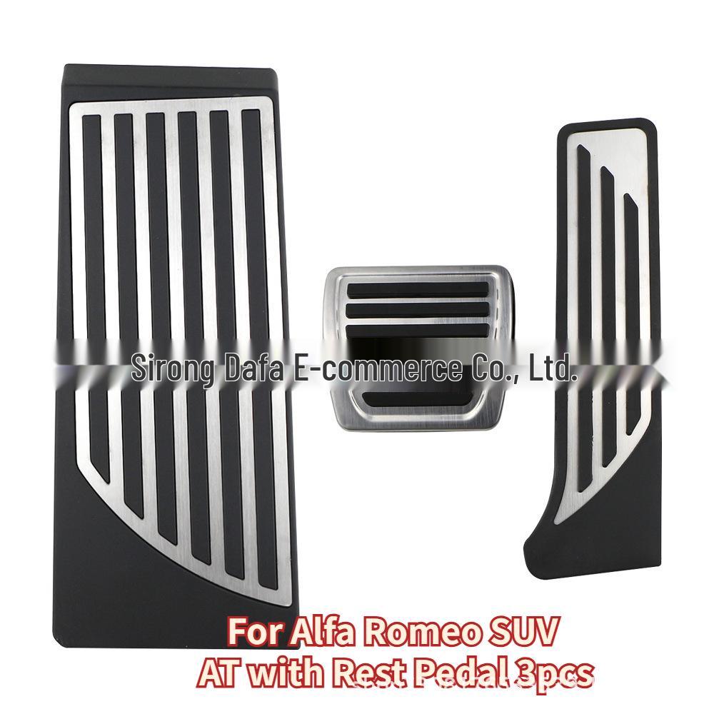 Compatible Alfa Romeo Giulia & Stelvio No-Drill Metal Brake & Accelerator Pedals Xiu
