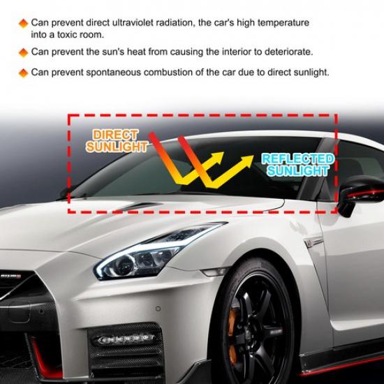 Car Sun Shade Windshield Window Sunshade Cover For Nissan GTR R35 2008-2016