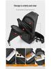 Men's Water-repellent Crossbody Chest Bag with USB Charging