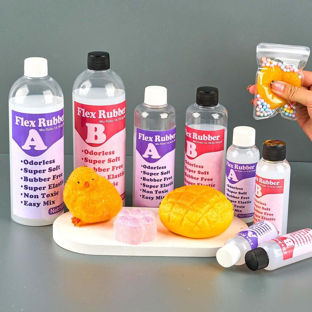 Κόλλα Ρητίνης Εποξειδίου 1:1 AB Squishy Ζελέ Μαλακό Υγρό Καλούπι Σιλικόνης Παιχνίδια Αποσυμπίεσης Δώρα Χειροτεχνίας Παιχνίδι Σφιξίματος 2 Μπουκάλια Κόλλα Ρητίνης