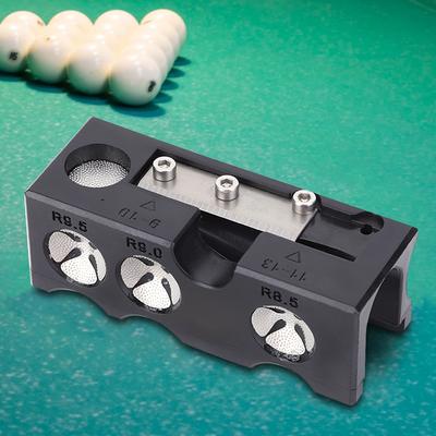9 In 1 Billiards Cue Tip Corrector Tool Multifunctional Billiard Grinder Pool Cue Tip Shaper Arc Polisher Rod Repair Tool