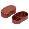 Japanese Style Portable Double Layer Waist Shape Bento Box Wood Simple Sushi Box