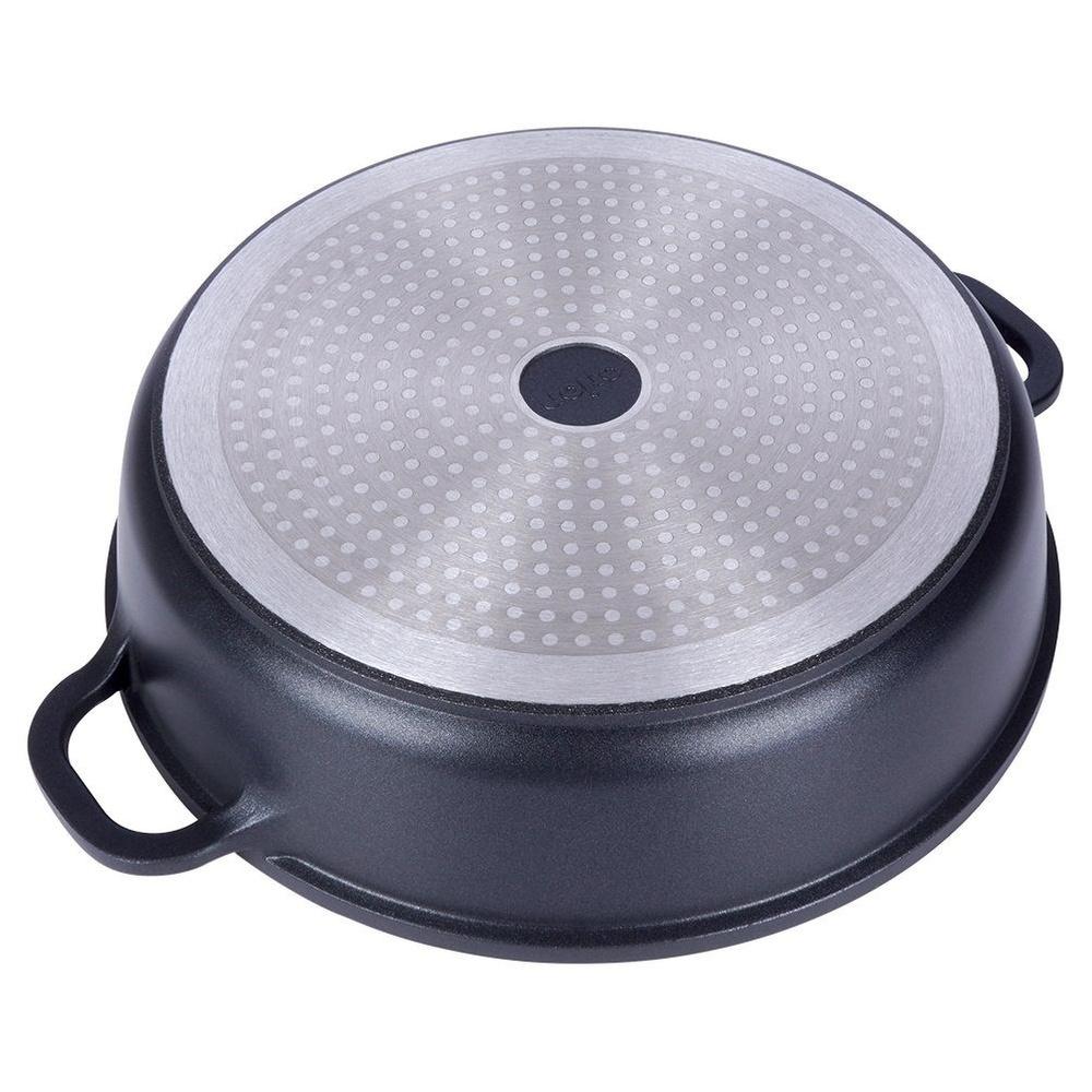 Orion GRANDE 28 Cm Cast Aluminum Frying Pan with Lid and Granite Non-Stick Coating (4.3L)