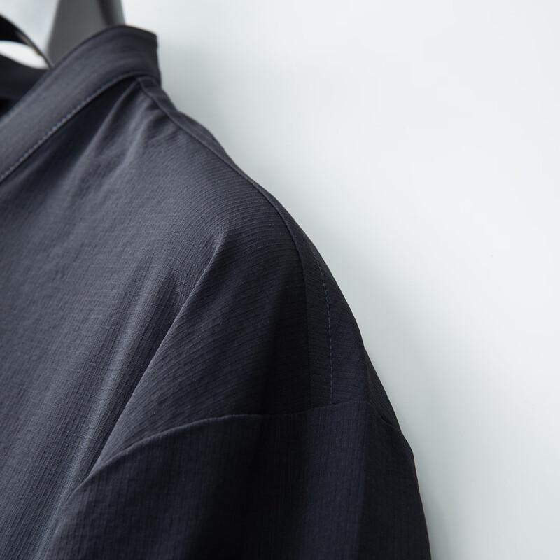 Men's Plus Size Stand-up Collar Short Sleeve Casual Shirt